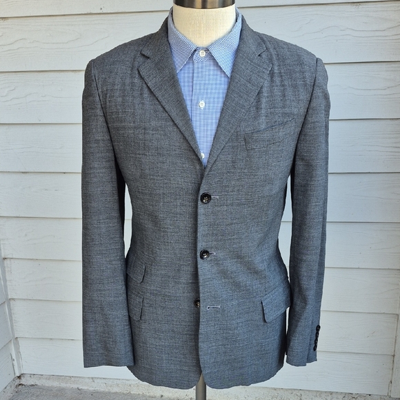 DOLCE & GABBANA Italy Solid Grey Wool Blend Sz 38 R Mens Sport Coat Blazer